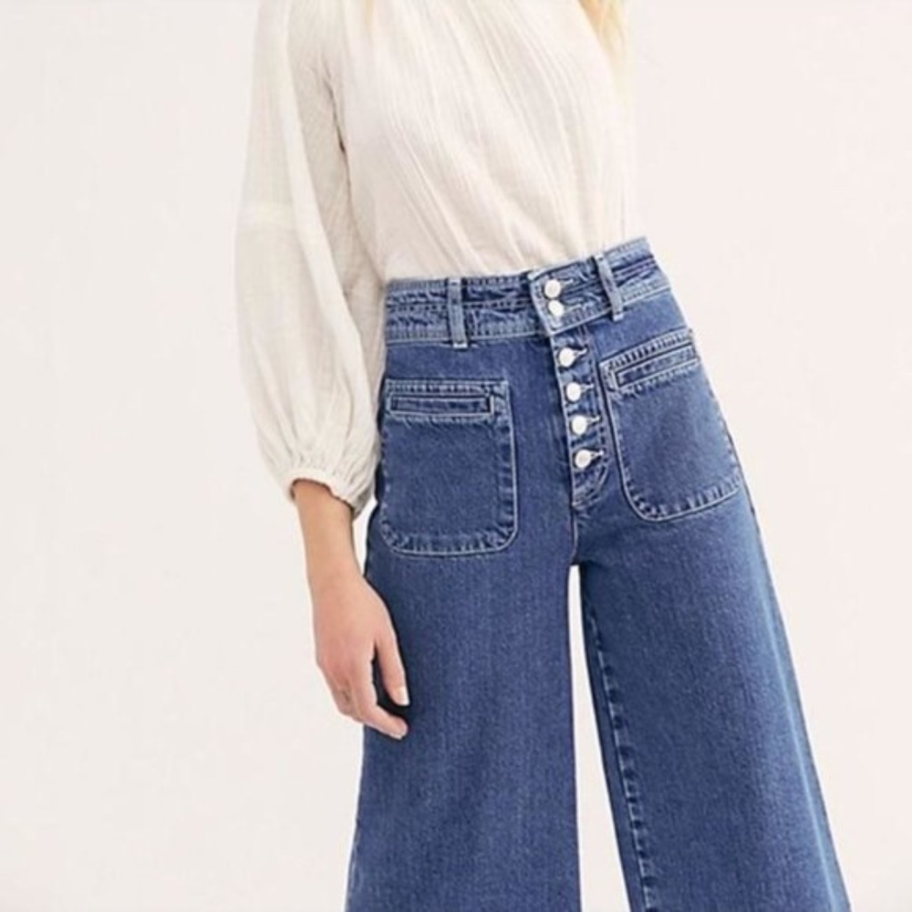 Free People Colette Wide-Leg Jeans - Picture 2 of 4